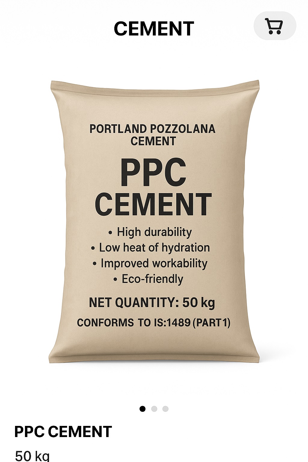 CEMENT PPC  50 KG 