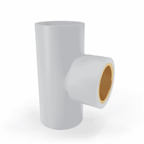 PVC Brass Tee